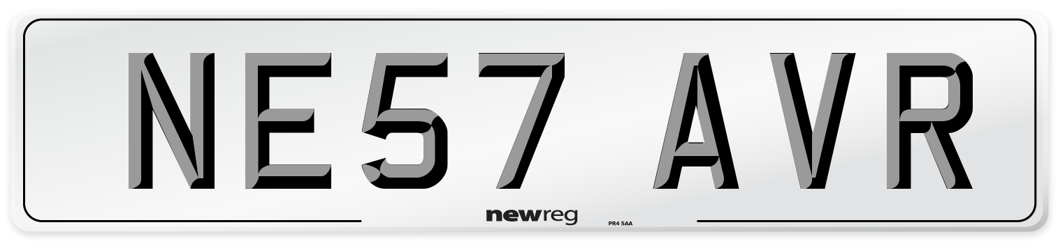 NE57 AVR Number Plate from New Reg